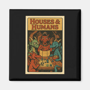 Aimant Maisons Et Humains Drôle Rpg Joueur Nerd Jeux Homm