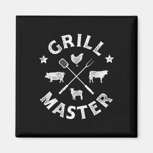 Aimant Maître du Grill Drôle de Porc Bbq Barbecue Grillma