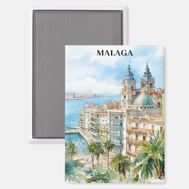 Aimant Malaga Andalousie Espagne Voyage (Recto/Verso)