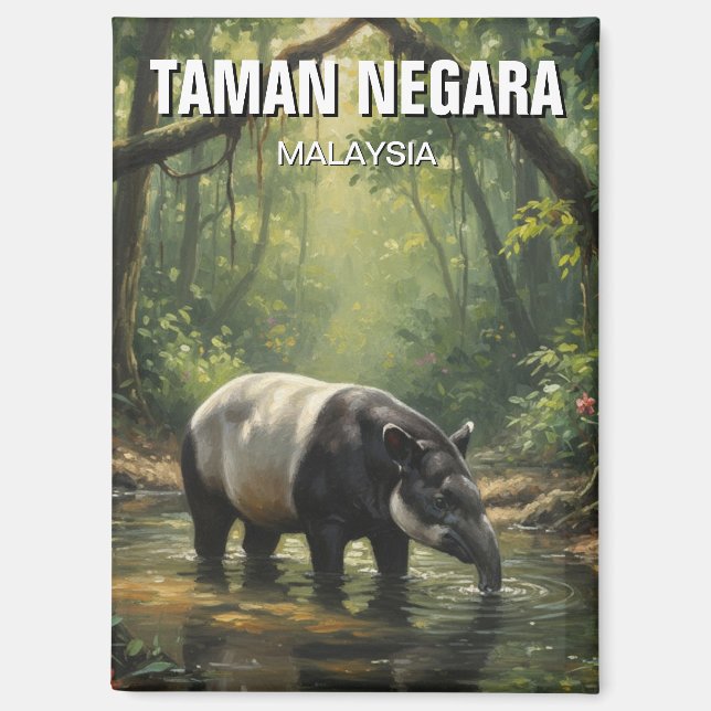 Aimant Malaisie Taman Negara Malayan Tapir (Recto)