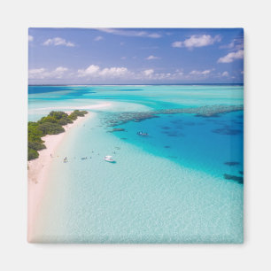 Aimant Maldives, vue aérienne sur la plage