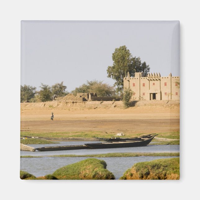Aimant Mali, Djenne. Rivière Bani près de Djenne (Devant)