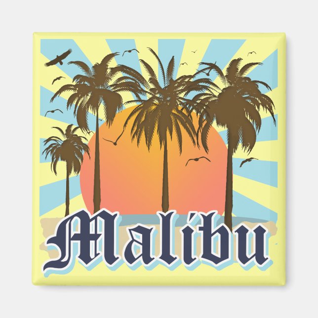 Aimant Malibu Beach Californie (Devant)