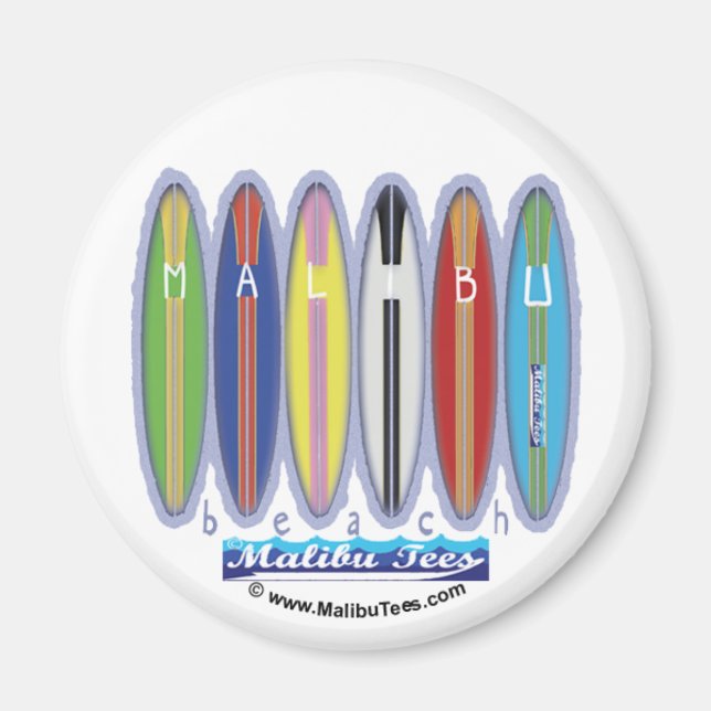 Aimant Malibu Beach Surboards (Devant)