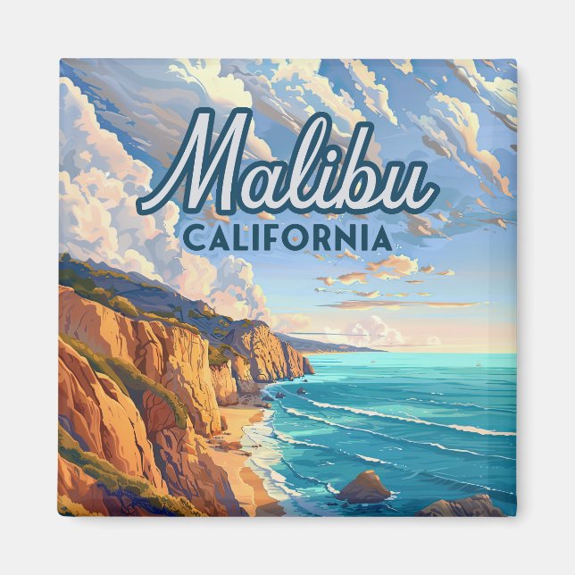Aimant Malibu California Los Angeles El Matador Beach (Devant)