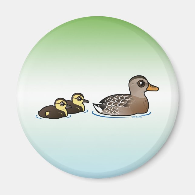 Aimant Mallard et deux canards (Devant)