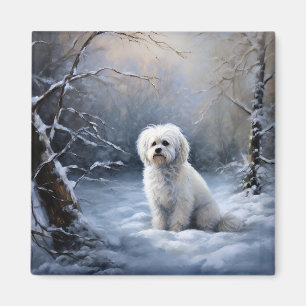 Aimant Maltais Laisser Neige Noël