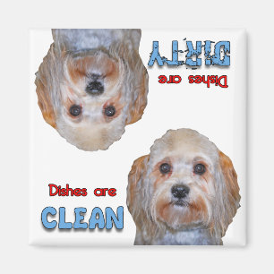 Aimant Maltese Yorkie Mix Amoureux de les chiens Lave-vai