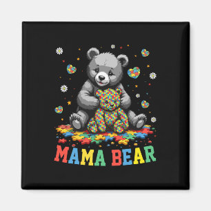 Aimant Mama Bear Autisme Mamie Autisme Sensibilisation Su