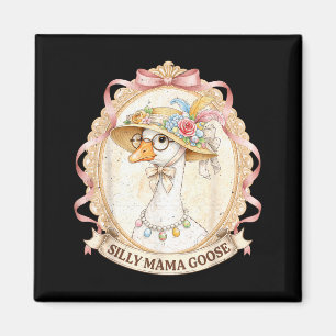 Aimant Mama Goose Vintage pour enfants fille femmes maman