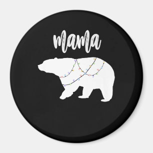 Aimant Mama Ours Polaire Chaîne De Lumières Noël
