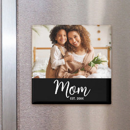 Aimant Maman a établi un cadeau photo d'écriture blanche