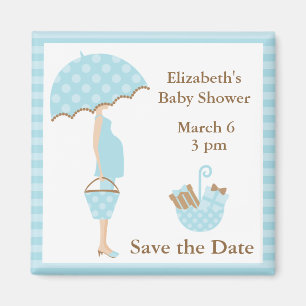 Aimant Maman bleue, ça va être avec le parapluie