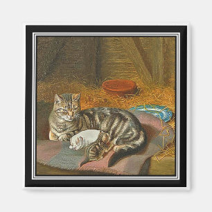 Aimant - maman Cat et chiot : "L'invité inattendu