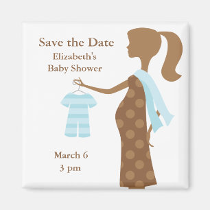 Aimant Maman chic à être économies de baby shower le