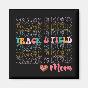 Aimant Maman d'athlétisme Groovy Running Fête des Mères