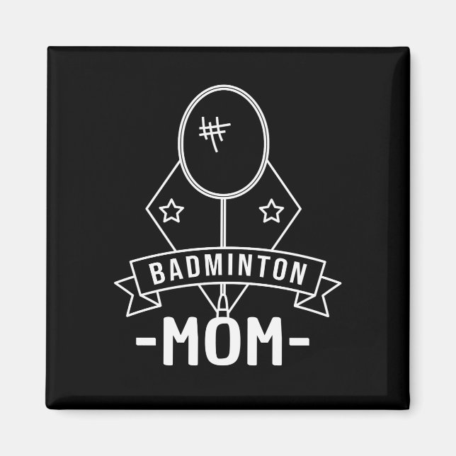 Aimant Maman de Badminton (Devant)