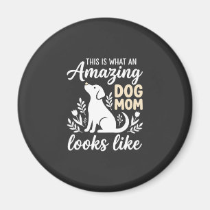Aimant Maman de chien incroyable amateur de chien floral
