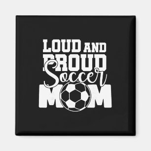 Aimant Maman de foot fière et bruyante 