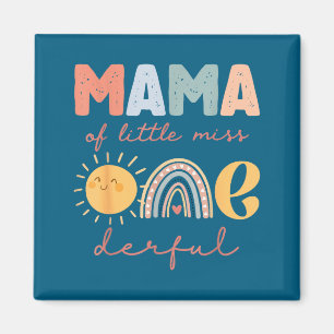 Aimant Maman de Little Miss Onederful Premier Anniversair