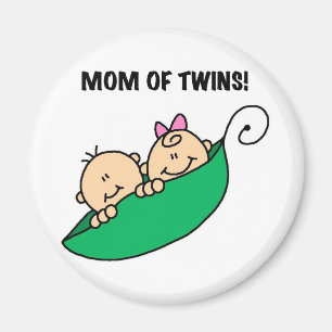 Aimant Maman de Twins-Peas dans un Pod Tshirts et cadeaux