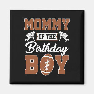 Aimant Maman du garçon d'anniversaire de la fête de footb
