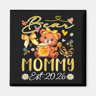 Aimant Maman Est 2026 Nœud Papillon Floral Fête Des Mères