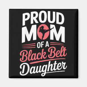 Aimant Maman fière d'une fille ceinture noire