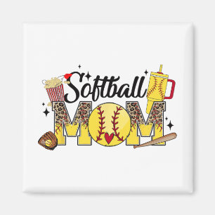 Aimant Maman Jeu Vibes Fête des mères Femmes Softball Mam