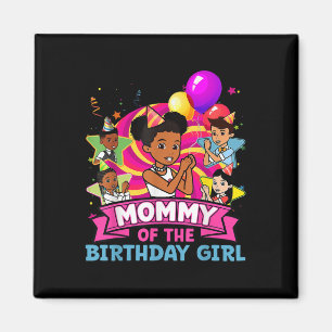 Aimant Maman La Fille D'anniversaire Fête Rose Poupée Fam