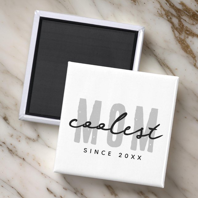 Aimant Maman la plus cool depuis 20XX Moderne Simple Prep (Créateur téléchargé)