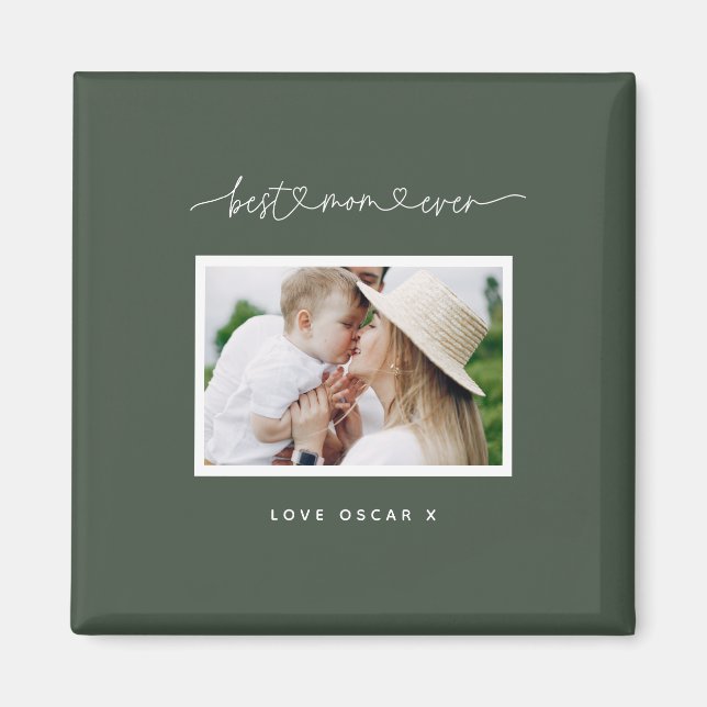 Aimant Maman mignon script moderne cadeau photo  (Devant)