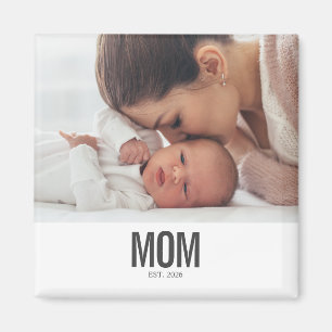 Aimant Maman Minimaliste Photo Établie
