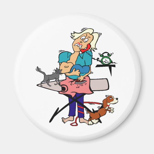 Aimant Maman occupée (Devant)