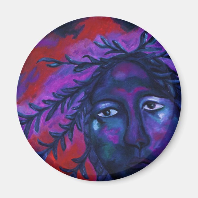 Aimant Maman regarde tout - Crimson & Violet Compassion (Devant)