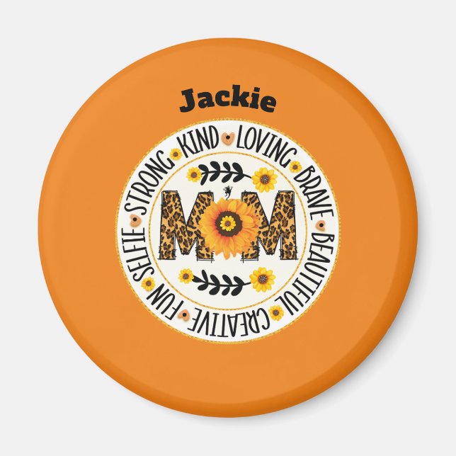 Aimant Maman : Un Jardin de force et d'amour (Devant)