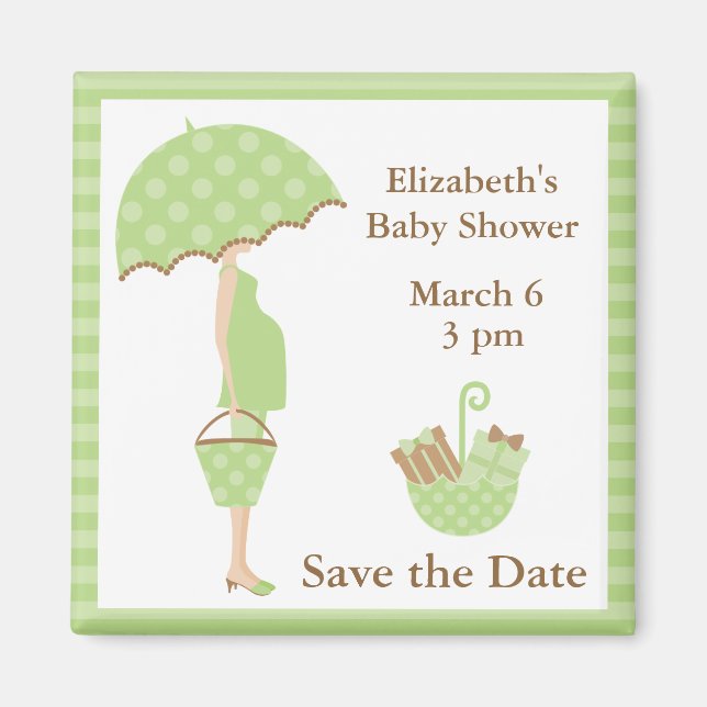 Aimant Maman verte sera avec le parapluie (Devant)