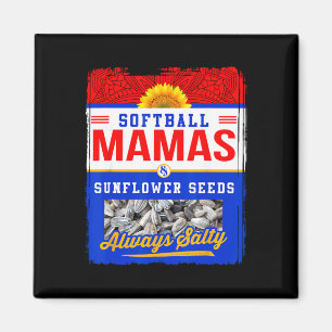 Aimant Mamans de softball et graines de tournesol toujour