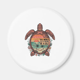 Aimant Mamie drôle Turtle Beach Vintage Shirt Design_1