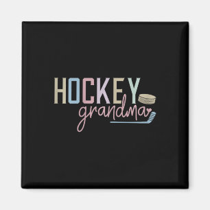 Aimant Mamie hockey design amateurs de hockey sur glace m