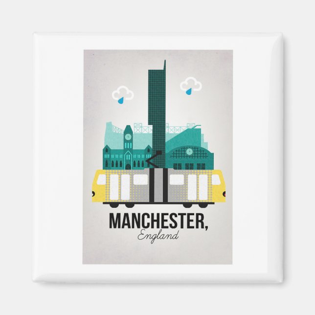Aimant Manchester avec tramway (Devant)