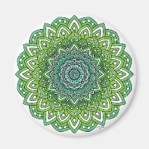 Mandala à fleurs vertes