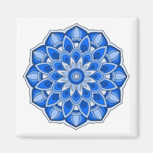 Aimant Mandala bleu
