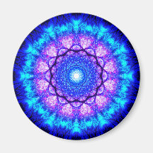 Mandala bleu clair et violet