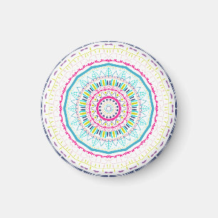 Aimant mandala coloré