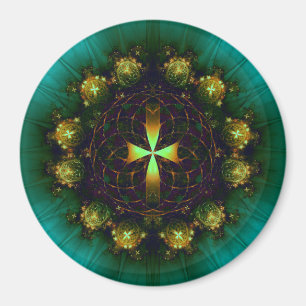 Aimant Mandala de la Croix Verte