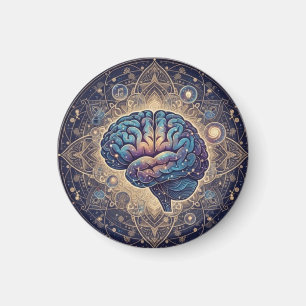 Aimant Mandala de l'esprit cosmique – Art abstrait du cer