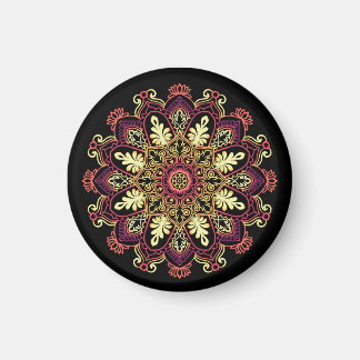 Aimant Mandala doré de luxe - Lotus ornemental doré