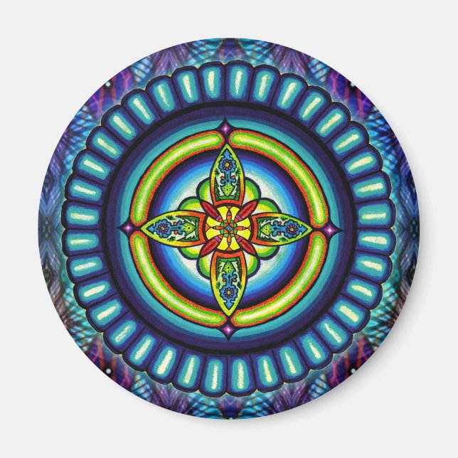 Aimant Mandala "Electra Star" par Jay Rizzi (Devant)