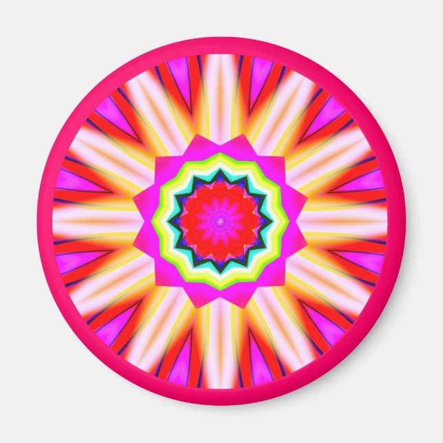Aimant Mandala fractal (Devant)